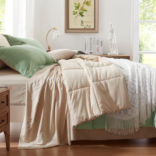 Anluoer Full Size Comforter Sets, 7 Piece Bed in a Bag Full Bedding Sets
