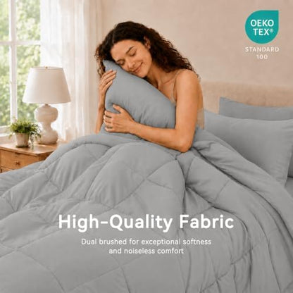 Anluoer Full Size Comforter Sets, 7 Piece Bed in a Bag Full Bedding Sets