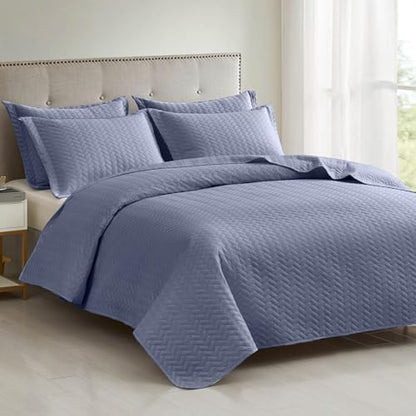 Maple&Stone Mineral Blue Quilt California King Size Bedspread
