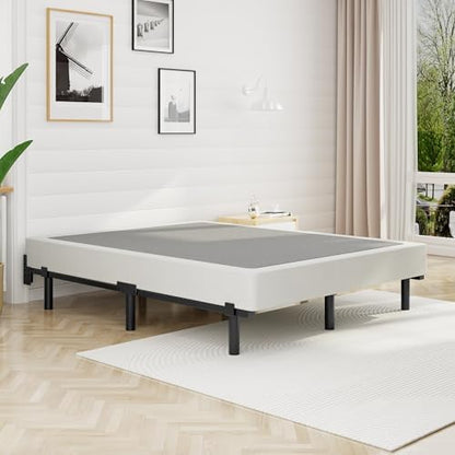 King Size Bed Frame, 7 Inch Heavy Duty Metal Base for Box Spring, 9 Legs
