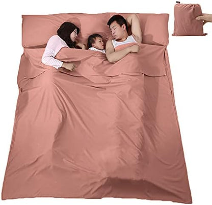 Sleeping Bag Liner, Lightweight Portable, Soft Travel and Camping Sheet, with Compact and Carry Bag, for Travel, Hotel