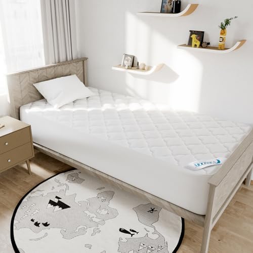 Twin XL Air Mattress Topper, Mattress Topper Twin XL Mattress Pad, Super Soft Breathable and Noiseless Down Alternative Fiber Pillow Top Mattress Pad (15-23'' Deep Pocket)
