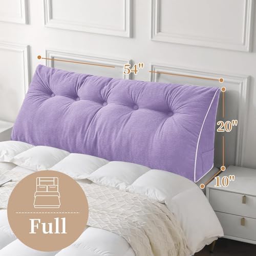 Sasttie Headboard Pillow Full, Wedge Pillow Headboard, Purple