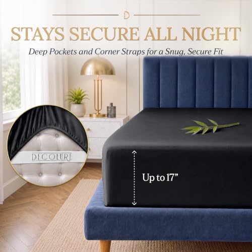 DECOLURE 100% Viscose Derived from Bamboo Sheets | 4 Pc Bed Set
