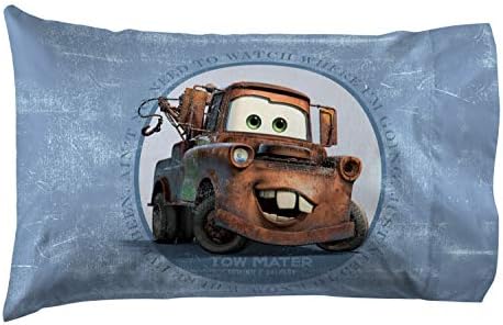 Jay Franco Disney/Pixar Cars Tune Up Blue/Gray 5 Piece Twin Bed in A Bag with Lightning McQueen & Mater in Radiator Springs (Official Disney/Pixar Product)
