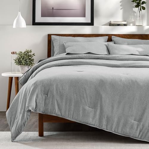 Bare Home Bed-in-A-Bag 7 Piece Set (King, Heathered Pewter)