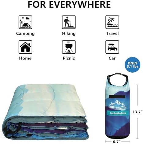 Camping Blanket Puffy Camp Blanket Large Outdoor Blanket