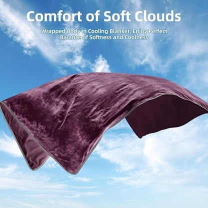 inhand Cooling Blanket Twin(60"x80",Purple) College Dorm Essentials