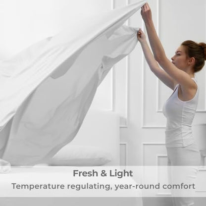Mellanni Iconic 3-Piece, Ultra Soft Sheet Set (Twin, Striped White)