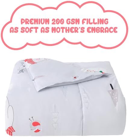 Yibeizi Christmas Comforter Set Twin for Boys Girls, Cute Bear Snowmen Printed Bedding Set with Pillow Sham, Lightweight Soft Breathable Washable Bed Set 2 Piece