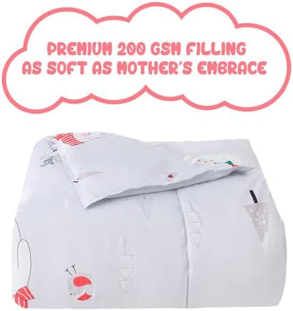 Yibeizi Christmas Comforter Set Twin for Boys Girls, Cute Bear Snowmen Printed Bedding Set with Pillow Sham, Lightweight Soft Breathable Washable Bed Set 2 Piece