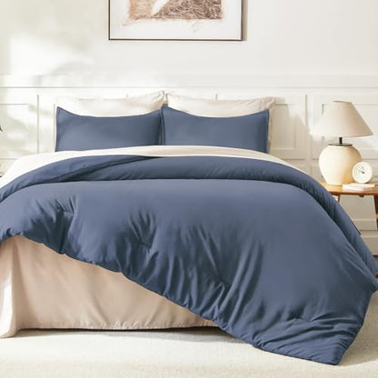 Litanika Slate Blue Super King Comforter Set, 3 Pcs Lightweight Bedding Set