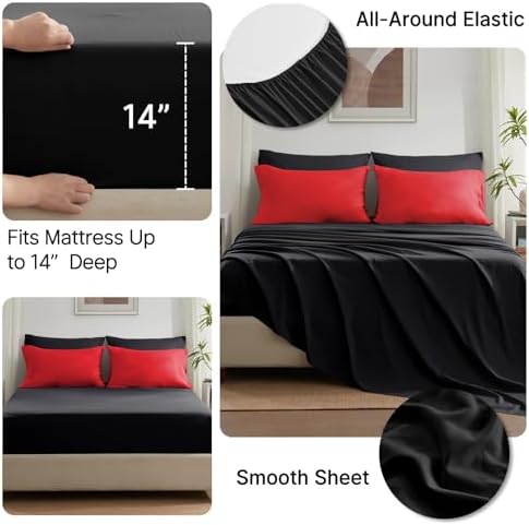 Anluoer Twin Comforter Set 5 Pieces,Bed in a Bag Twin Bedding Sets