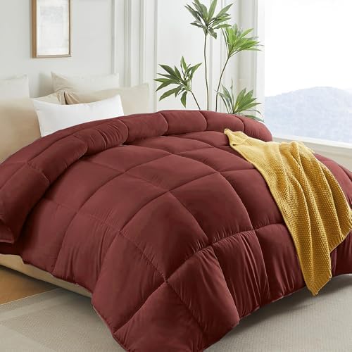 L LOVSOUL Queen Comforter Down Alternative Duvet Insert,90x90IN