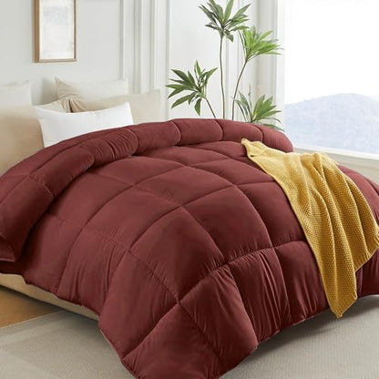 L LOVSOUL Queen Comforter Down Alternative Duvet Insert,90x90IN