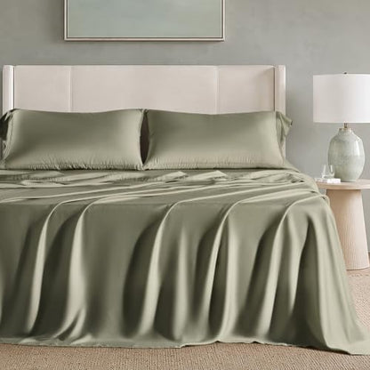 EverGrace Tencel™ Sheet Set, Breathable & Cooling, Cal.King, Dried Sage