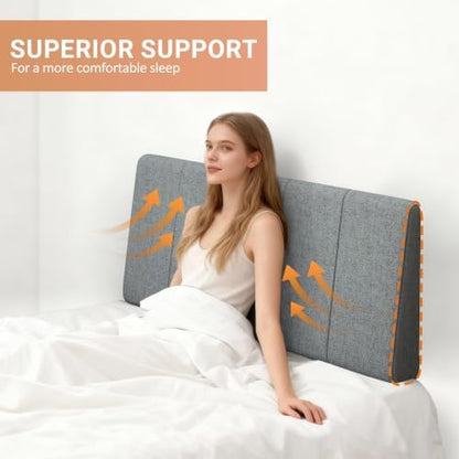 Twin Size Headboard Only-No Assembly Required, Dark Gray