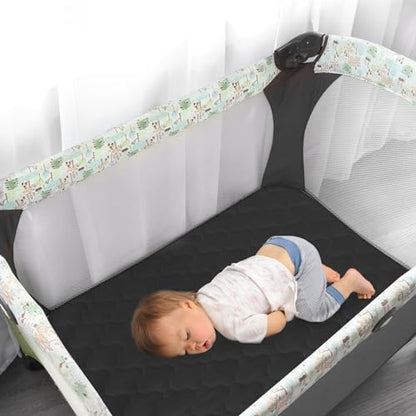 2 Pack Pack and Play Mattress Protector Sheets Waterproof Playard Pad Cover