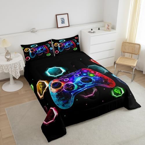 Feelyou Kids Gamer Comforter Full Size for Boys Girls