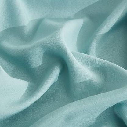 CHIXIN Ruffle Skirt Bedspread King Size - 30" Long Drop, Shabby Chic Style, Lightweight Bedding Cover, 3 Piece Set, Seaglass