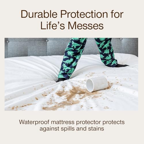 Coop Home Goods Ultra-Tech Waterproof Mattress Protector Twin XL, Smooth Top Mattress Pad, Waterproof Cover, Up to 18 Inches Deep, Machine Washable, Noiseless Comfort, Twin XL (39x80)
