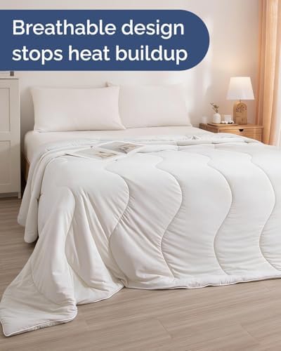 CGK Unlimited Cooling Comforter Twin Size - Cooling Blanket - 60x90 (White)