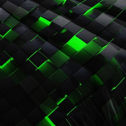 Nttopship Geometric Green Black Comforter Set,Light Honeycomb 3 Piece Bedding Set Twin Size for Teen Boys,Modern Quilt Set Geometry Decor,Microfiber Lightweight 1 Comforter 2 Pillowcases All Season