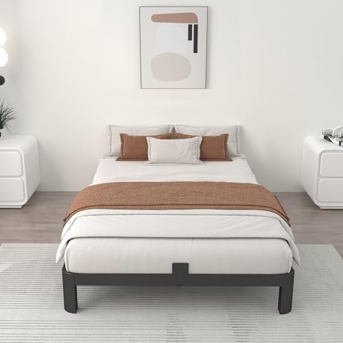ITIMIDI 6 Inch Twin Platform Bed, Heavy Duty Steel, No Box Spring, Black