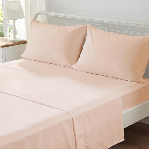 Queen Comforter Set 7 Piece, Pink Bed in a Bag Queen Size Bedding Sets