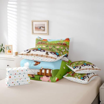 Erosebridal Farm Animals 7 Pieces Bedding Set