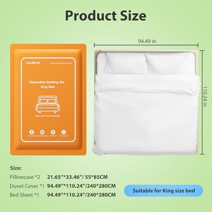 4 PCS Disposable Bed Sheet King Size for Travel