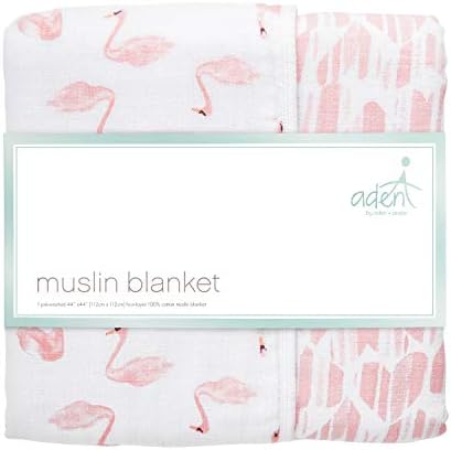 aden + anais Essentials Dream Blanket, Muslin Baby Blankets for Girls & Boys, Ideal Lightweight Newborn Nursery & Crib Blanket, Unisex Toddler & Infant Bedding, Shower & Registry Gift,Swans