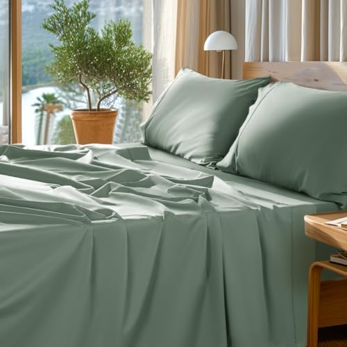 SONORO KATE 1000 Series 100% Egyptian Cotton Queen Sheet Set,4 Pieces