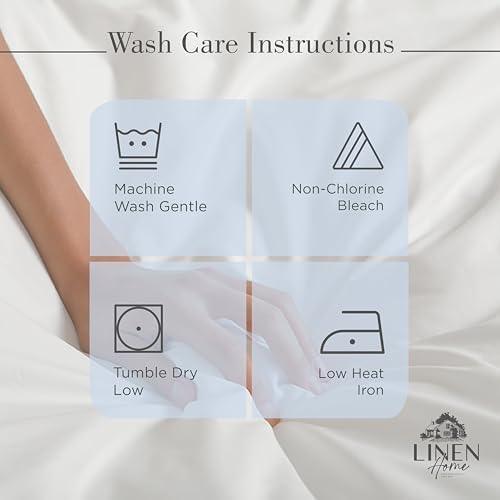 Linen Home 2-Pack Full Sheet Set, 100% Cotton Percale Bedding, 8-Piece Value Bundle, Deep Pocket Cooling Bed Sheets for Hot Sleepers, Breathable & Crisp Hotel Quality, Long-Staple Cotton, Silver