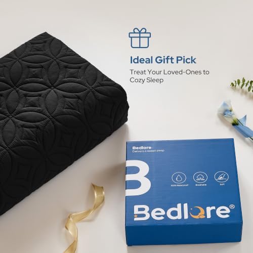 BEDLORE Waterproof Mattress Protector, Queen Size Mattress Pad Noiseless