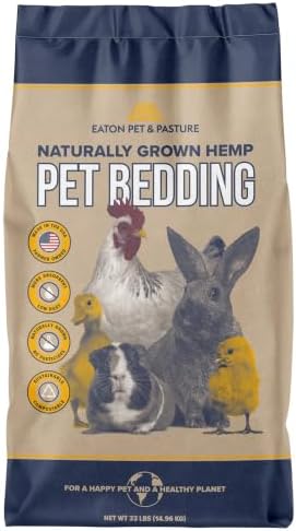 Eaton Pet and Pasture Hemp Bedding for Chickens, Rabbits, Pets, 33 Lb