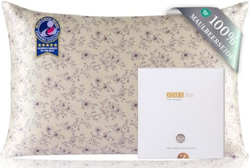 ZIMASILK 100% Pure Mulberry Silk Pillow Cases for Hair and Skin, Queen