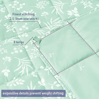 yescool King Size Weighted Blanket for Adults 20lbs, 80” x 87”, Cyan
