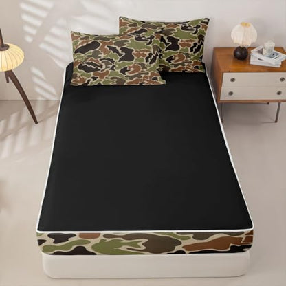 Feelyou Camo Fish Hunting Comforter Set Twin Size Kids Boys Girls