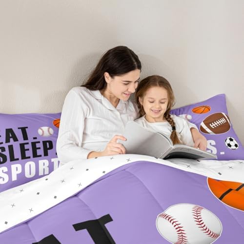 Feelyou Sports Comforter Set Queen Size for Kids Boys Girls