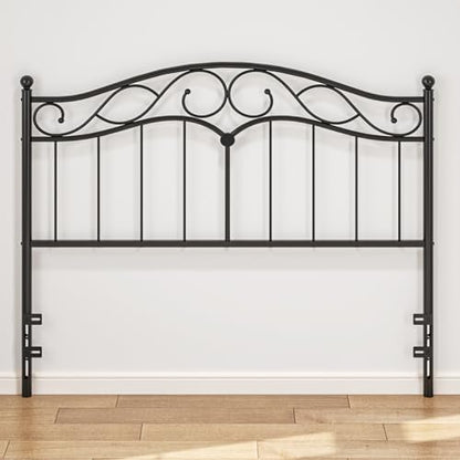 Queen Size Headboard Only, Vintage Metal Headboard for Queen Bed Black