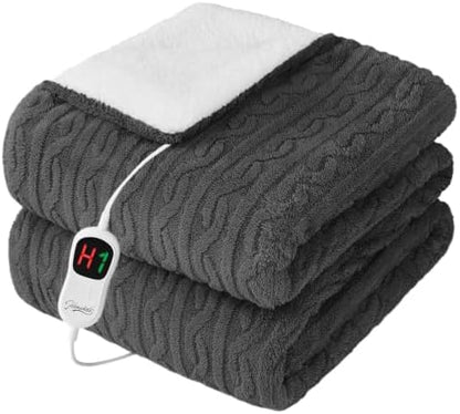 Homemate Heated Electric Blanket Twin 62"x84" Heating Throw Blanket