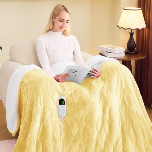 greenoak Heated Blanket Electric Twin Heating 62"X84",Gifts for Women