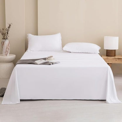 Andency Queen Comforter Set with Sheets White -7 Pieces Boho Tassel Bed in a Bag Soft Lightweight Bedding Sets, All Season Fringe Bed Set with Comforter, Sheets, Pillowcases & Shams