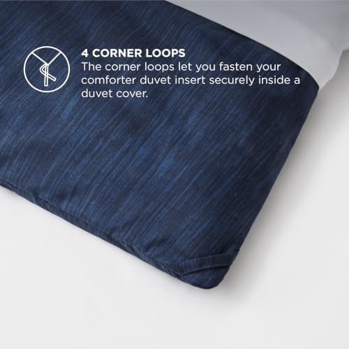 Bedsure Navy Cal King Comforter Set, Soft Cationic Dyed Bedding Set 3 Pcs