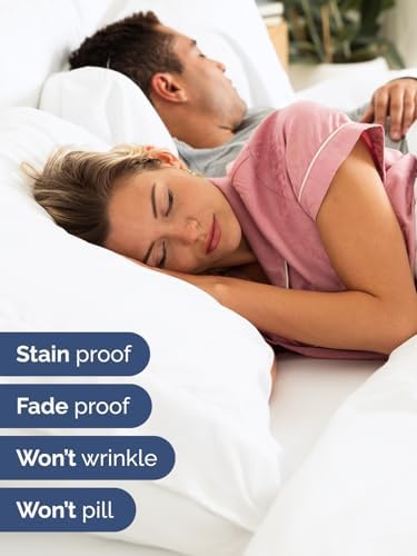 Extra Deep Full Sheet Set - 4 Piece Breathable & Cooling Bed Sheets - White