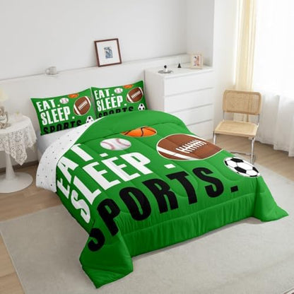 Feelyou Sports Comforter Set Twin Size for Kids Boys Girls