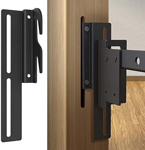 2 Pcs #711 Bed Frame Brackets for Headboard or Footboard, Black