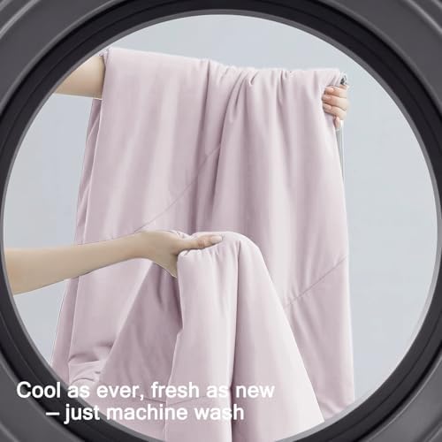 Vielit Cooling Comforter Queen Size for Hot Sleepers & Night Sweats, Luxury Lightweight Summer Comforter,Soft Dual-Sided Breathable Cooling Blankets,Q-Max>0.425,Machinewashable,90x90,Rose