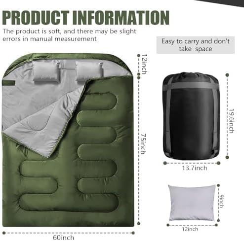Camping Sleeping Bags for Adults Kids Waterproof Lightweight Sleeping Bag for Cold Weather or Warm Backpacking Hiking Mountaineering Indoor Outdoor Use